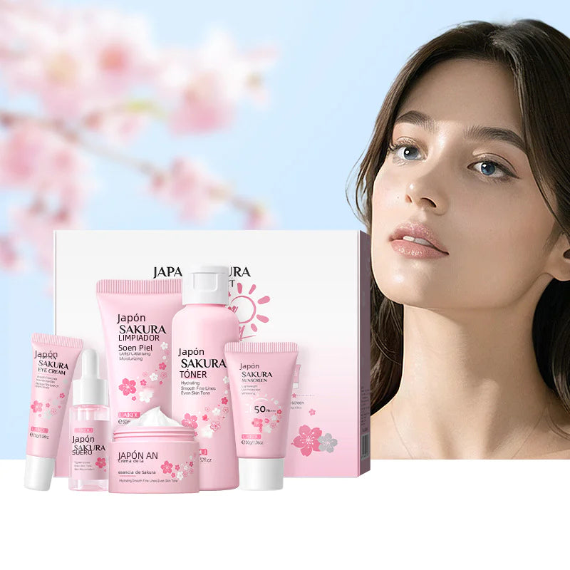 LAIKOU Cherry Blossom Skincare Set - 6 Pieces