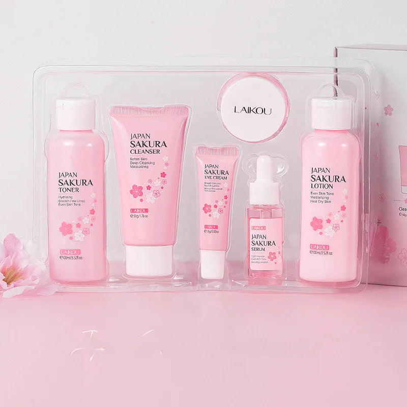 LAIKOU Cherry Blossom Skincare Set 6 Pieces