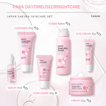 LAIKOU Cherry Blossom Skincare Set - 6 Pieces